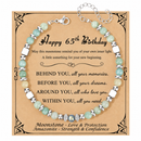 Birthday Gifts for Women | Moonstone Bracelet with Message Card 65th Birthday