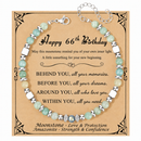Birthday Gifts for Women | Moonstone Bracelet with Message Card 66th Birthday