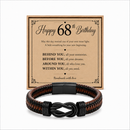68th birthday bracelet with milestone year card