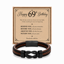 69th birthday bracelet with milestone year card