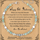 Anniversary Gift for Women | Bracelet with Year-Specific Message Card 6th Anniversary (Iron)