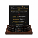 Birthday Gift for Men | Bracelet with Milestone Year Card