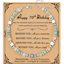 Birthday Gifts for Women | Moonstone Bracelet with Message Card 70th Birthday