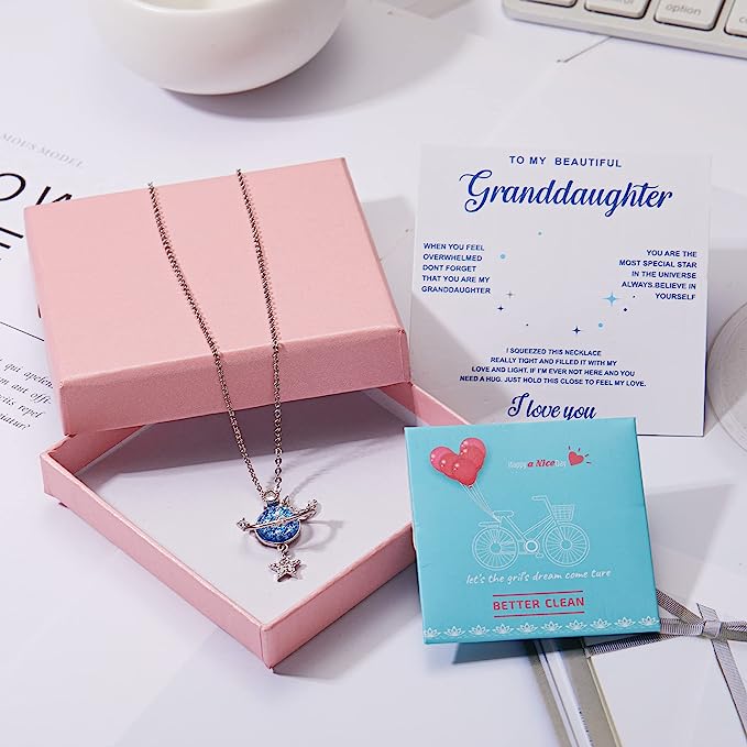 Daughter/Granddaughter | Special Star | 925 Silver Necklace W/ Zirconia & Gift Box