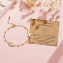 First Communion Gift for Girls - 14K Gold Plated Bracelet Cross & Virgin Mary Charm