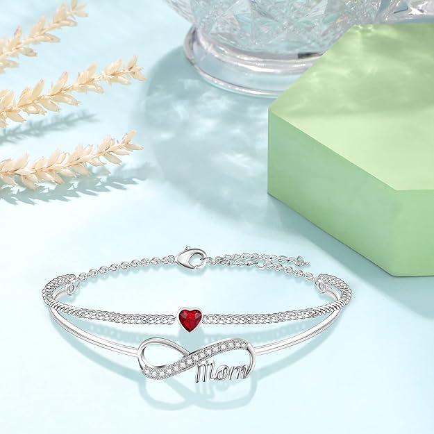 Mother's Day Bracelet From Daughter/Son | 316L Stainless Steel & Cuban Zircon