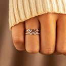 'To My Granddaughter' Ring W/ Message Card | 18K Gold Highs and Lows Ring