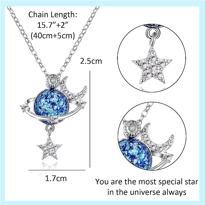 Daughter/Granddaughter | Special Star | 925 Silver Necklace W/ Zirconia & Gift Box