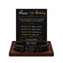 Birthday Gift for Men | Bracelet with Milestone Year Card