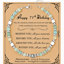 Birthday Gifts for Women | Moonstone Bracelet with Message Card 71th Birthday
