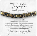 Get Well Gift for Men - Surgery/Hospital Bracelet for Him Gold Black