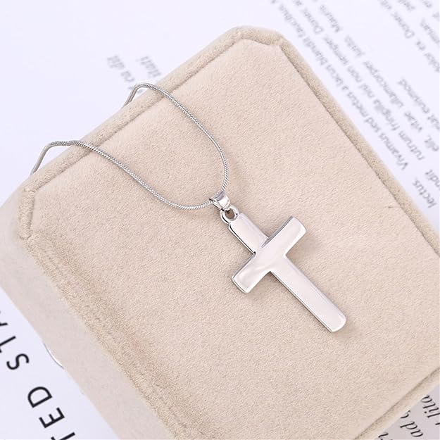 To My Husband / To My Man Cross Pendant Necklace | Stainless Steel