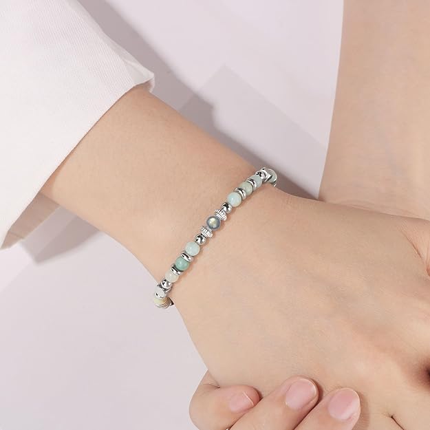 "Mother In Law" Bracelet Gift | Moonstone & Stainless Steel