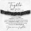 Get Well Gift for Men - Surgery/Hospital Bracelet for Him Black