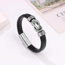 My Son/Grandson Bracelet "Forever Linked Together" | Braided Leather Bracelet