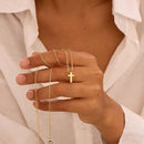 First Communion Gift for Girls - 14K Gold Plated Cross Necklace