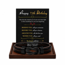 Birthday Gift for Men | Bracelet with Milestone Year Card