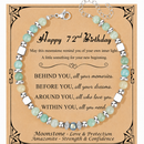 Birthday Gifts for Women | Moonstone Bracelet with Message Card 72th Birthday