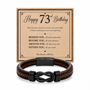 73rd birthday bracelet with milestone year card