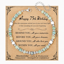 Birthday Gifts for Women | Moonstone Bracelet with Message Card 75th Birthday