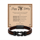 78th birthday bracelet with milestone year card