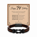 79th birthday bracelet with milestone year card