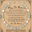 Anniversary Gift for Women | Bracelet with Year-Specific Message Card 7th Anniversary (Wool)