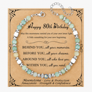 Birthday Gifts for Women | Moonstone Bracelet with Message Card 80th Birthday