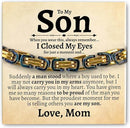 "To My Son" Deluxe Bracelet Gift Set | 316L Stainless Steel/S925 Bracelet