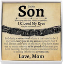 "To My Son" Deluxe Bracelet Gift Set | 316L Stainless Steel/S925 Bracelet