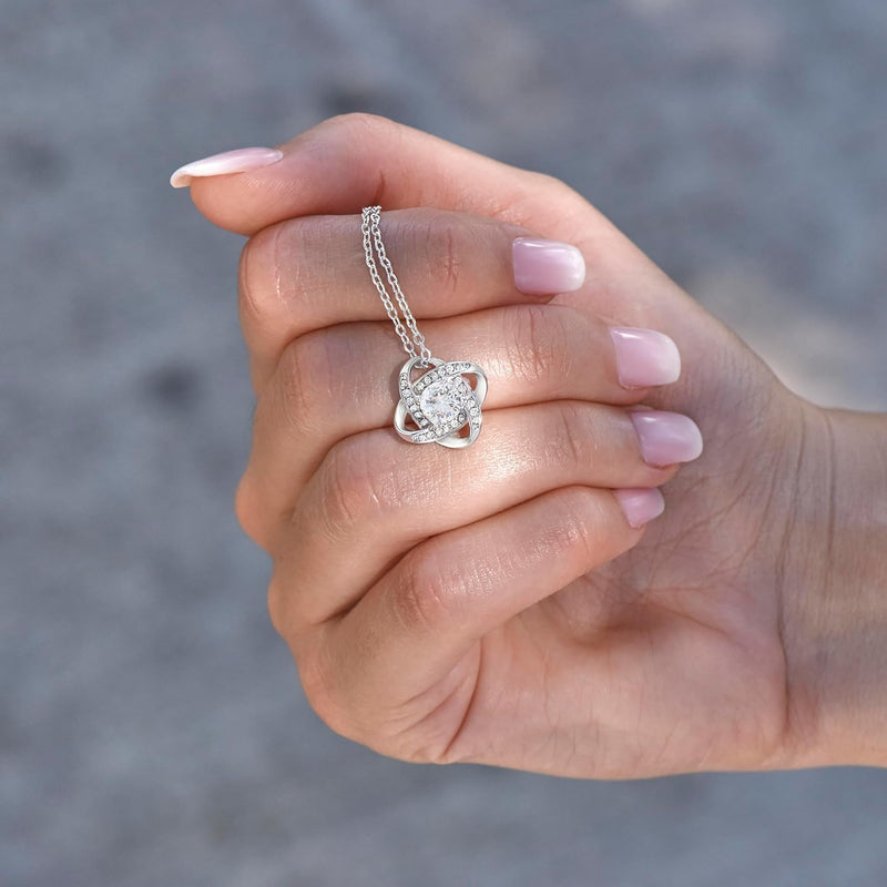 To My Daughter-In-Law Necklace | 14K White Gold W/ Zirconia & Gift Box