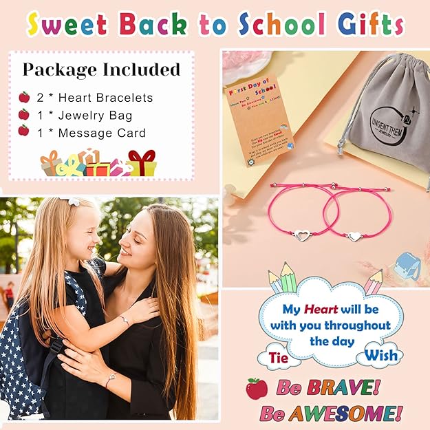 Matching Mother Daughter Bracelets | First Day Of Kindergarten & Back To School