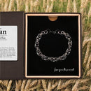 "To My Man" Deluxe Bracelet Gift Set | 316L Stainless Steel/S925 Bracelet Black