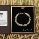 "To My Man" Deluxe Bracelet Gift Set | 316L Stainless Steel/S925 Bracelet Gold