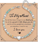 "To My Aunt" Bracelet Gift | Amazonite Gemstone & Stainless Steel