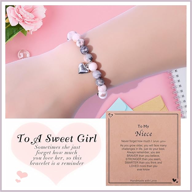 "To My Niece" Bracelet | Natural Stone Beads Gemstone