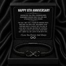 Anniversary Gifts for Him - Engraved Bracelet w/ Names for Husband