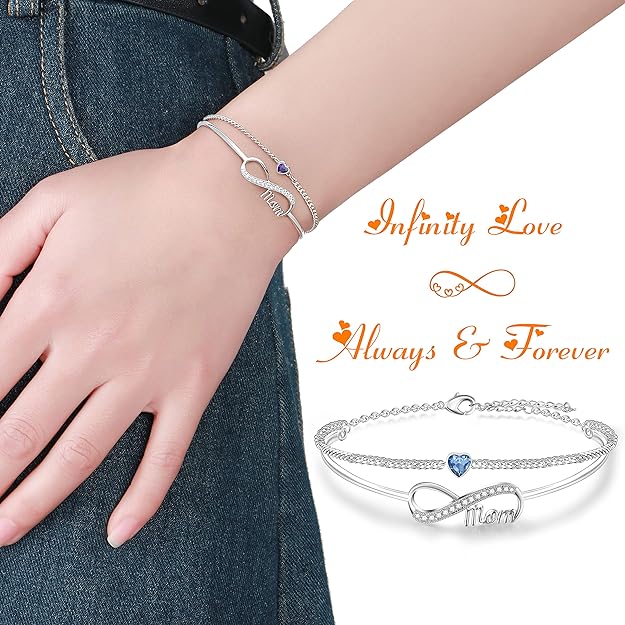 Mother's Day Bracelet From Daughter/Son | 316L Stainless Steel & Cuban Zircon