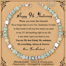 Anniversary Gift for Women | Bracelet with Year-Specific Message Card 9th Anniversary (Pottery)