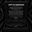 Anniversary Gifts for Him - Engraved Bracelet w/ Names for Husband