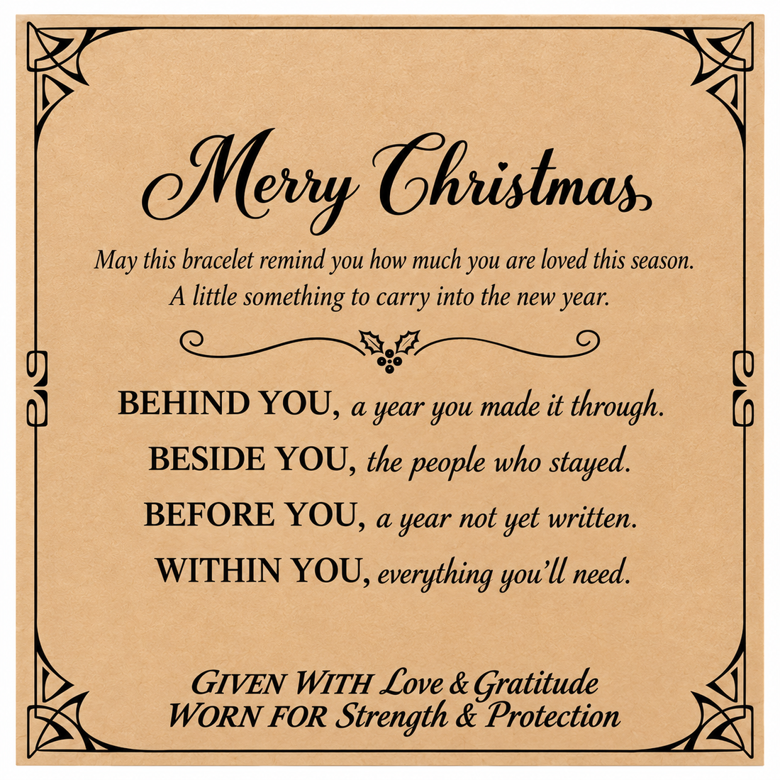 Christmas Gifts for Women | Moonstone Bracelet with Holiday Card