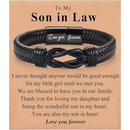 "Son/Father-In-Law" Bracelet Gift Set | Men's Leather Bracelet Son-in-Law
