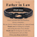 "Son/Father-In-Law" Bracelet Gift Set | Men's Leather Bracelet Father-in-Law