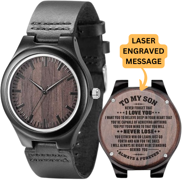 My son wooden watch best sale