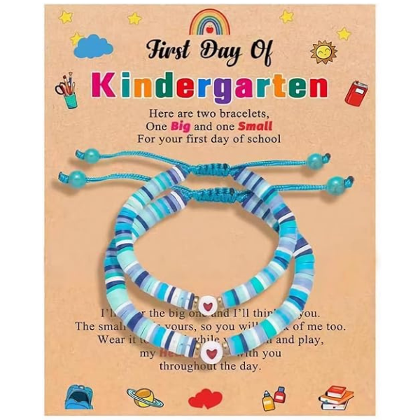 Mommy And Me Bracelets | Matching Mother Daughter Bracelets | First Day Of Kindergarten