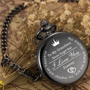 Engraved Pocket Watch W/ Chain For Grandson