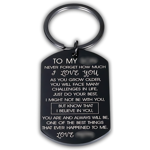 KEYCHAIN w/ Laser Engraved Message