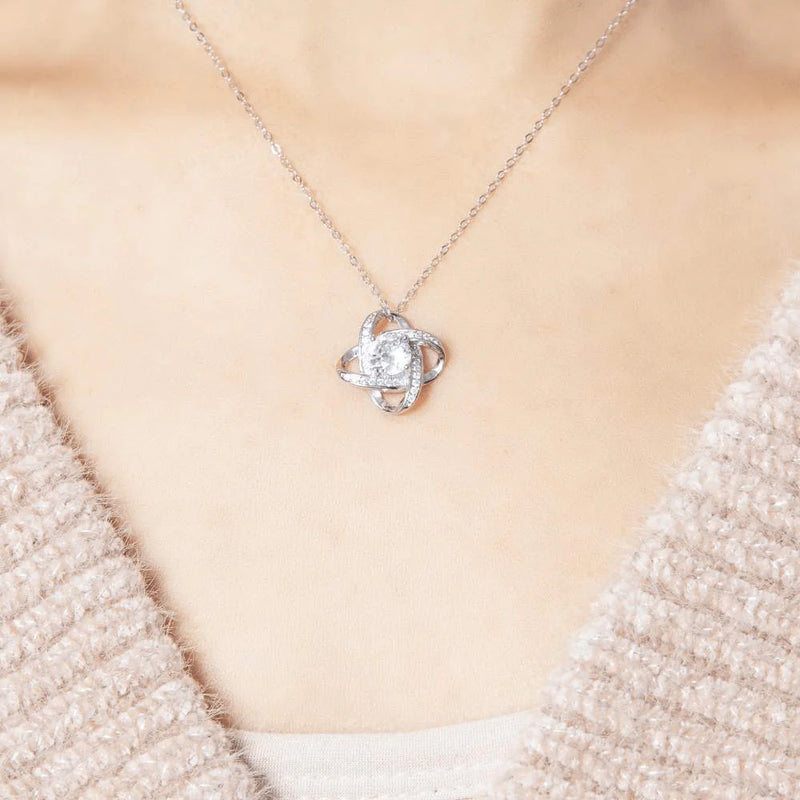 Daughter/Granddaughter Necklace | 14K White Gold W/ Zirconia & Gift Box