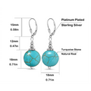 Turquoise Earrings | Sterling Silver & Natural Turquoise Stone