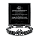"To My Man" Crown Bracelet W/ Message Card | Stainless Steel